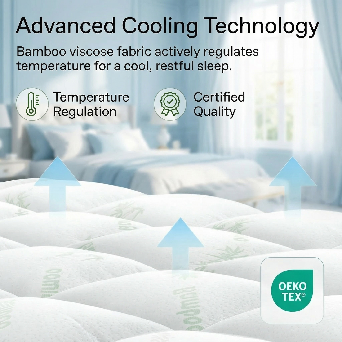 OrthoSupport™ Bamboo Mattress Topper