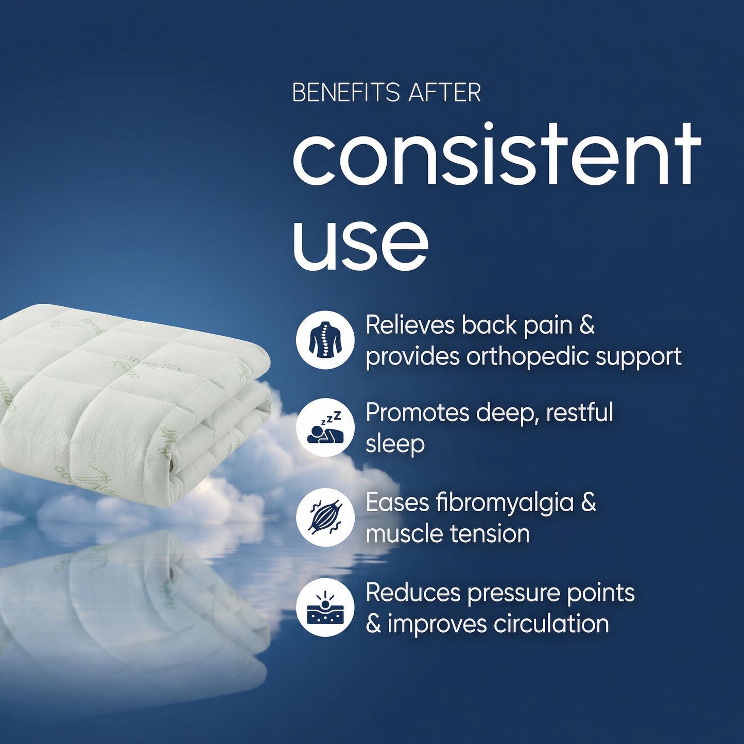 OrthoSupport™ Bamboo Mattress Topper